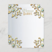 金ゴールドエレガントバロック映画縁ど紙 (正面/裏面)