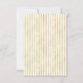 金ゴールドエレガントパイナップルウェディングRSVP 出欠カード (裏面)