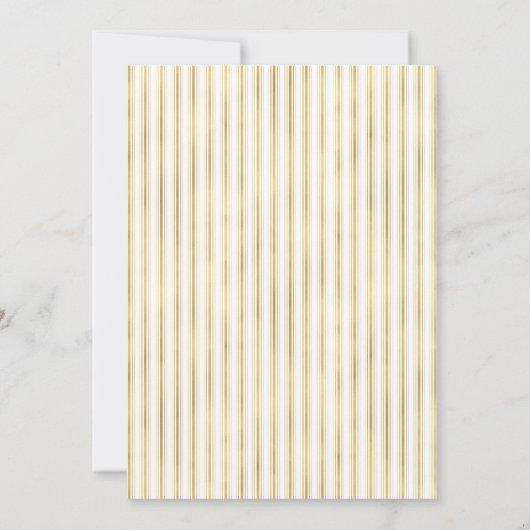 金ゴールドエレガントパイナップルリハーサルディナー 招待状 (裏面)