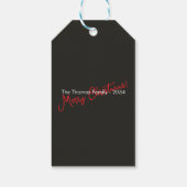 金ゴールドエレガントパインホリデーフォトコラージュ ギフトタグ (裏面)