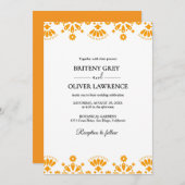 金ゴールドエレガントパペルピカド除草 招待状 (正面/裏面)