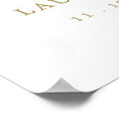 金ゴールドエレガントパーティーはここ結婚のサイン ポスター (角)