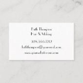 金ゴールドエレガントパープルブルーアゲート美容師 名刺 (裏面)