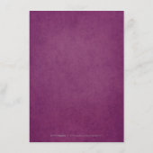 金ゴールドエレガントパープル結婚レース詳細カード エンクロージャーカード (裏面)