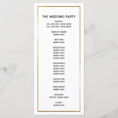 金ゴールドエレガントパームツリートロピカル結婚ズ プログラム (裏面)