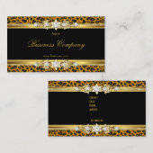 金ゴールドエレガントヒョウ黒ザオリジナル3 名刺 (正面/裏面)