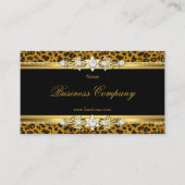 金ゴールドエレガントヒョウ黒ザオリジナル3 名刺 (正面)