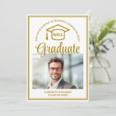 金ゴールドエレガントビジネススクール卒業MBA写真 案内状 (スタンド正面)