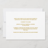 金ゴールドエレガントビジネススクール卒業MBA写真 案内状 (裏面)