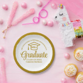 金ゴールドエレガントビジネススクール卒業MBA ペーパープレート (パーティー)