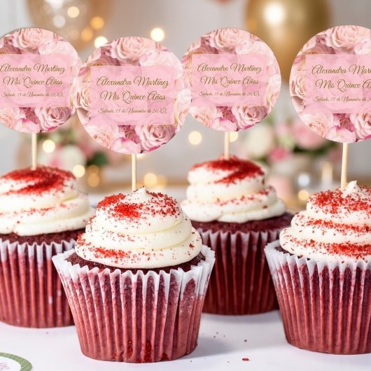 金ゴールドエレガントピンクローズフローラキンセアニラ ラウンドシール