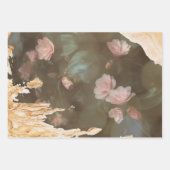 金ゴールドエレガントピンクローズ《写真》ぼけ味ライト切り離し ラッピングペーパーシート (正面2)