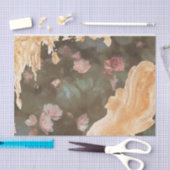 金ゴールドエレガントピンクローズ《写真》ぼけ味ライト切り離し 薄葉紙 (クラフト)