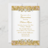 金ゴールドエレガントピンクヴィンテージグラマーキンセアニェラ 招待状 (裏面)