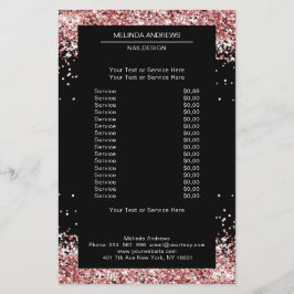 金ゴールドエレガントピンク両面フライヤー チラシ