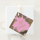 金ゴールドエレガントピンク写真50素晴らしい誕生日 フェイバータグ (インサイチュ)