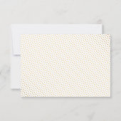 金ゴールドエレガントピーコックウェディングRSVPカード 出欠カード (裏面)