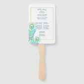 金ゴールドエレガントピーコック結婚式 プログラムハンドファン ハンドファン (裏面)