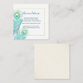 金ゴールドエレガントピーコッ結婚クスホテルアコモデーション エンクロージャーカード (正面/裏面)