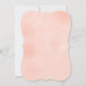 金ゴールドエレガントピーチフローラベビーシャワー 招待状 (裏面)