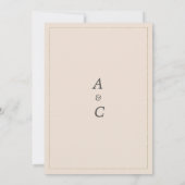 金ゴールドエレガントピーチロマンチックなフローラ保存日付 招待状 (裏面)