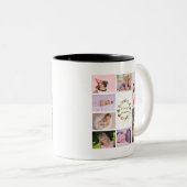 金ゴールドエレガントファミリーフォトコラージュ母日 ツートーンマグカップ (正面右)