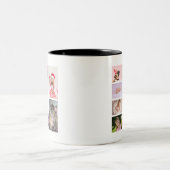 金ゴールドエレガントファミリーフォトコラージュ母日 ツートーンマグカップ (中央)