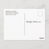 金ゴールドエレガントファースト聖餐式招待状 ポストカード (裏面)