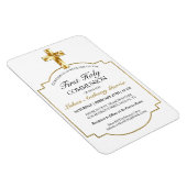 金ゴールドエレガントファースト聖餐式招待状 マグネット (右側)