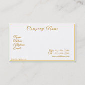 金ゴールドエレガントフィリグリー美しい紫色の花 名刺 (裏面)