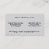 金ゴールドエレガントフィリグリー美しい蝶とバラ 名刺 (裏面)