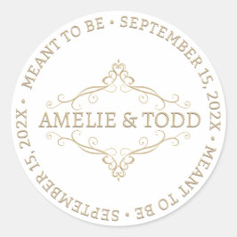 金ゴールドエレガントフィルア結婚グリの ラウンドシール