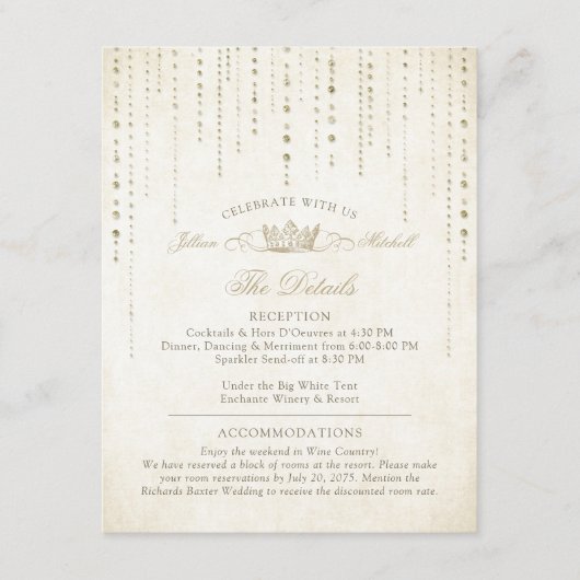 金ゴールドエレガントフェアユータリークラウン エンクロージャーカード (正面)