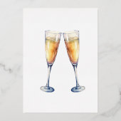 金ゴールドエレガントフォイルのカクテルパーティーバーメニュー 箔シーズンカード (裏面)