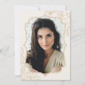 金ゴールドエレガントフォトサプライズ40歳の誕生日 招待状 (裏面)