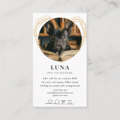 金ゴールドエレガントフォトドッグペットソーシャルメディアQRコード 名刺 (正面)