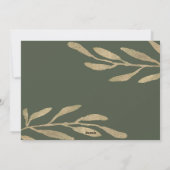 金ゴールドエレガントフレームと植物性離れ写真付き シーズンカード (裏面)