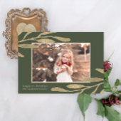 金ゴールドエレガントフレームと植物性離れ写真付き シーズンカード