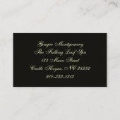 金ゴールドエレガントフレームダマスク名刺 名刺 (裏面)