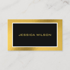 金ゴールドエレガントフレーム付きシック 名刺