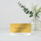 金ゴールドエレガントフレーム付きシック 名刺 (スタンド正面)