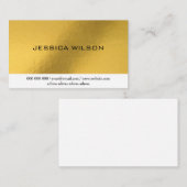 金ゴールドエレガントフレーム付きシック 名刺 (正面/裏面)