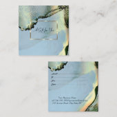 金ゴールドエレガントフレーム、紙吹雪アルコールインク 割引カード (正面/裏面)