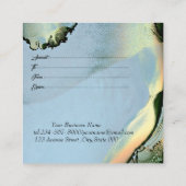 金ゴールドエレガントフレーム、紙吹雪アルコールインク 割引カード (裏面)