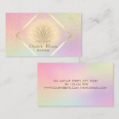 金ゴールドエレガントフレーム、紙吹雪エレガントLotus 名刺 (正面/裏面)