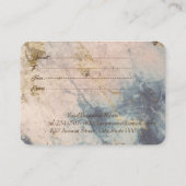 金ゴールドエレガントフレーム、紙吹雪青の大理石 割引カード (裏面)