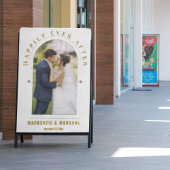 金ゴールドエレガントフロステッド結婚写真の歓迎 アクリルサイン