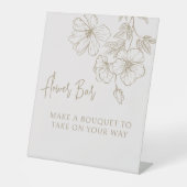 金ゴールドエレガントフローラは花束の台座の看板を作る 台座サイン (正面)