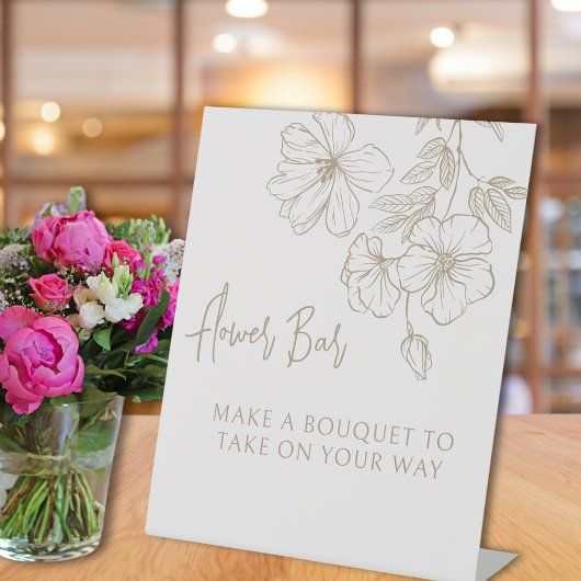 金ゴールドエレガントフローラは花束の台座の看板を作る 台座サイン