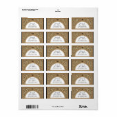 金ゴールドエレガントフローラア結婚ーチ住所 シール (フルシート)